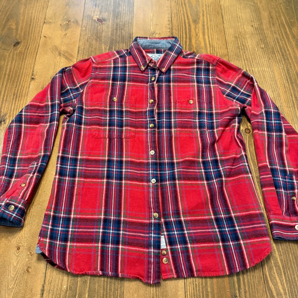 Penfield Shirt Mens L Flannel Red Plaid Y2K Grunge Utility Workwear Gorpcore Top